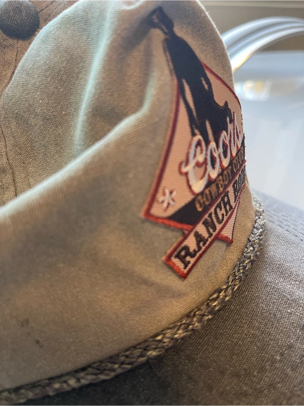 Coors Cowboy Club Ranch Rodeo Cobra Hat SnapBack Grey Country Line Dancing Fit